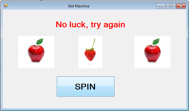 Slot machine programming code c++